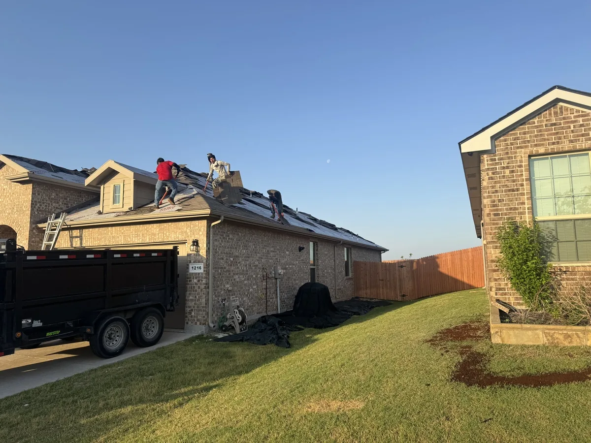 Storm damage roof repair by My Roofing in Cleburne, TX